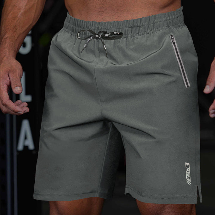 Herren Sportshorts mit seitlichen Reißverschlusstaschen und elastischem Bund Aliams