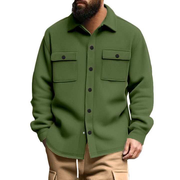 Herren strukturierte Arbeitsjacke mit praktischen Taschen Aliams
