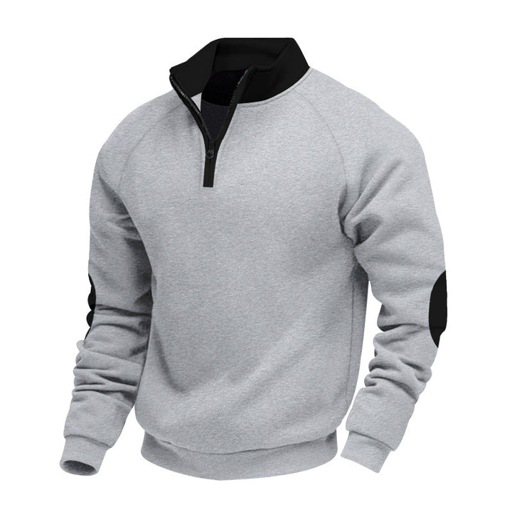 Herren Sportpullover mit hohem Kragen und praktischem Reißverschluss Aliams