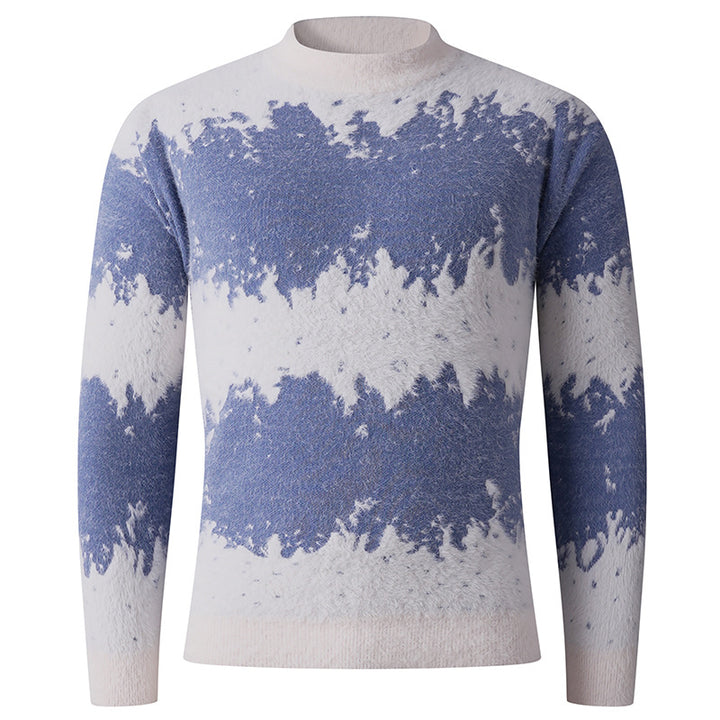 Herren trendiger Pullover mit strukturiertem Farbverlauf Aliams