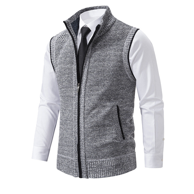 Herren Strickweste mit Reißverschluss und strukturiertem Design Aliams