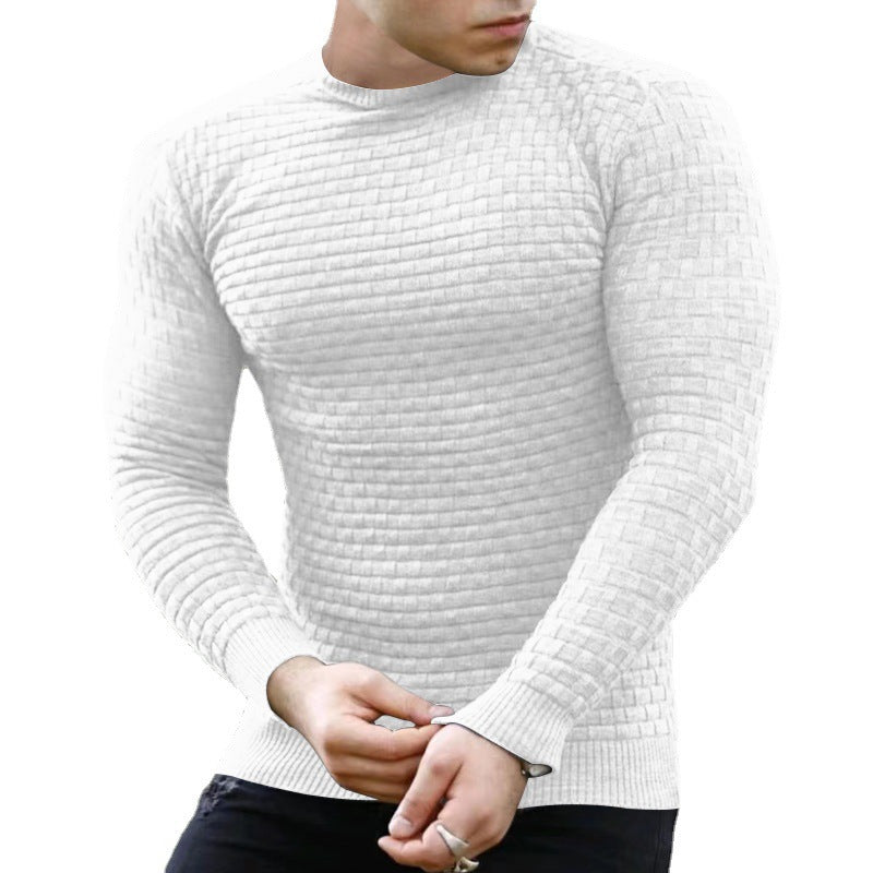 Herren Strukturierter Langarmpullover Aliams