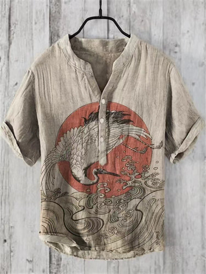 Aliams | Japanisches Hemd Aus Leinenmix