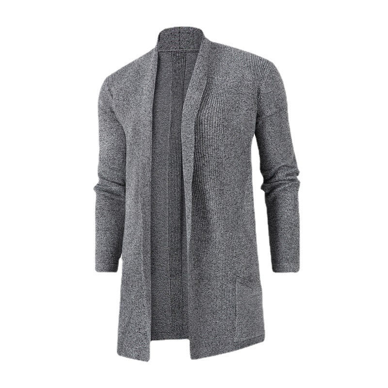 Herren Strickjacke mit offenem Design und minimalistischen Taschen Aliams