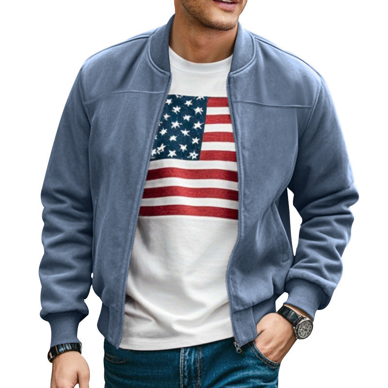 Herren stylische Bomberjacke mit praktischen Taschen und weichem Innenfutter Aliams