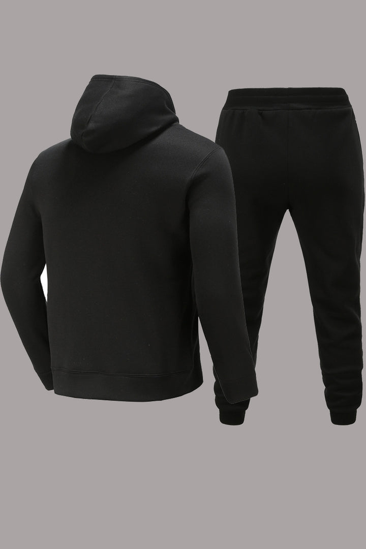 Herren Sportlicher Hoodie und Jogginghose-Set mit modischem Schriftzug Aliams