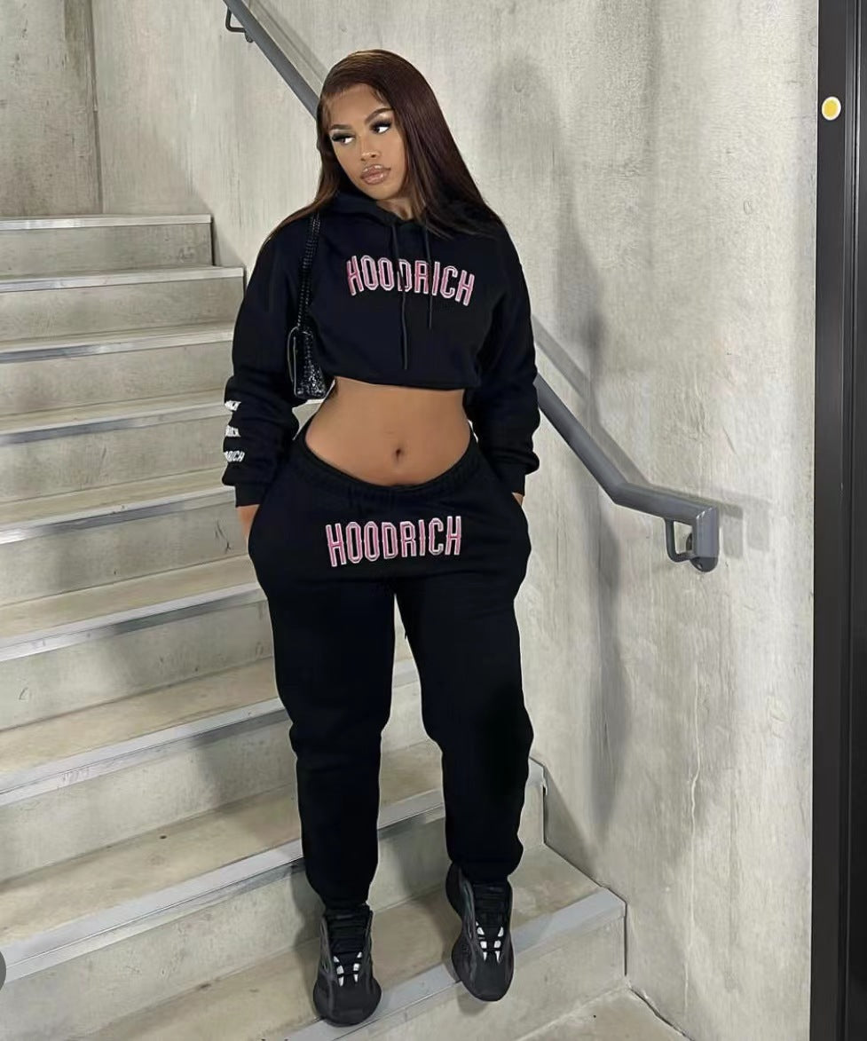 Herren Sportlicher Hoodie und Jogginghose-Set mit modischem Schriftzug Aliams