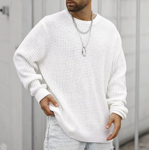 Herren Strukturierter Pullover mit Rundhalsausschnitt Aliams