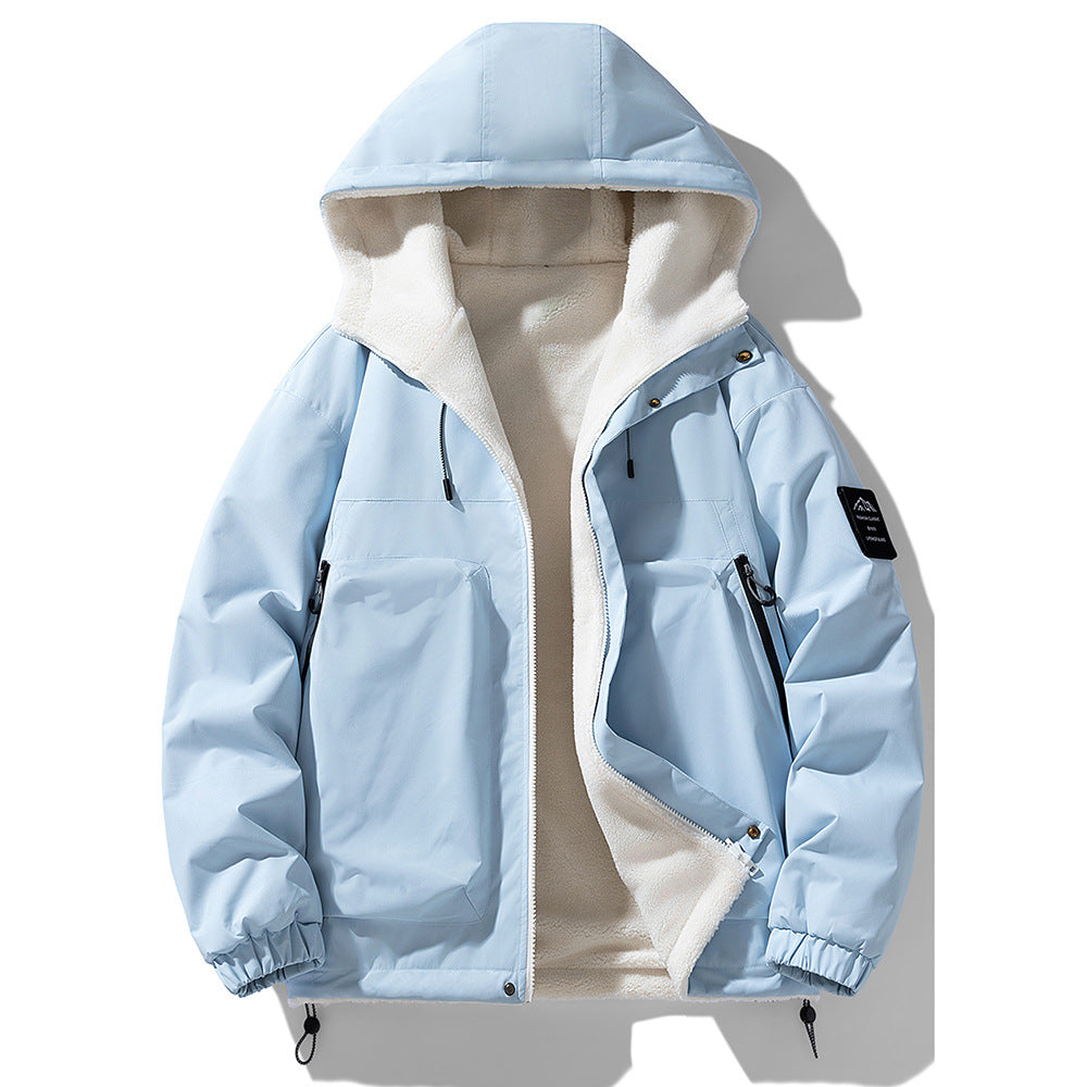 Herren Übergangsjacke mit kuscheligem Fleece-Innenfutter und wasserabweisendem Material Aliams