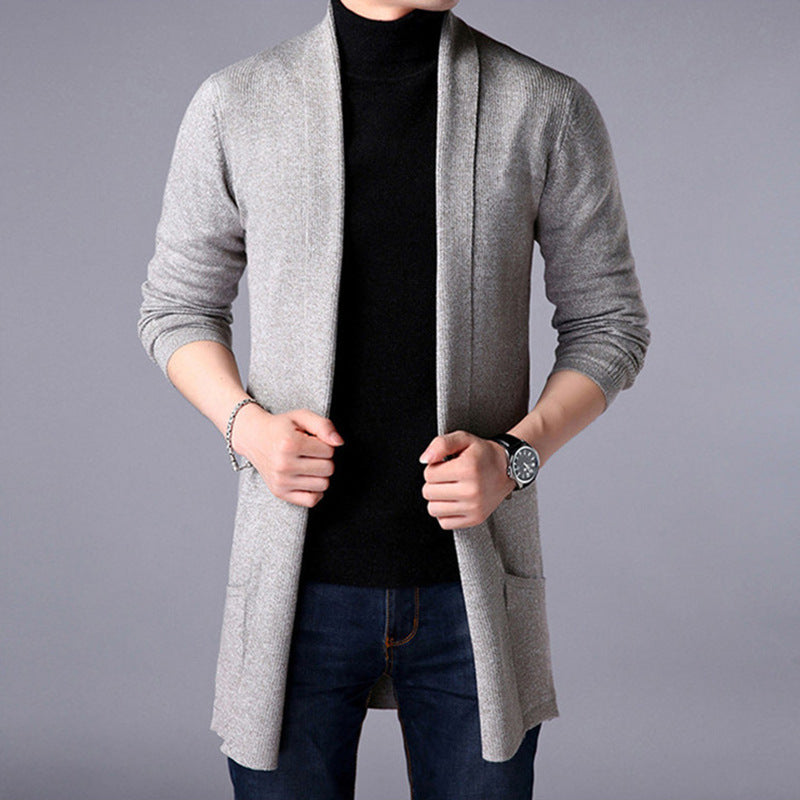 Herren Strickjacke mit offenem Schnitt und praktischem Taschen Aliams