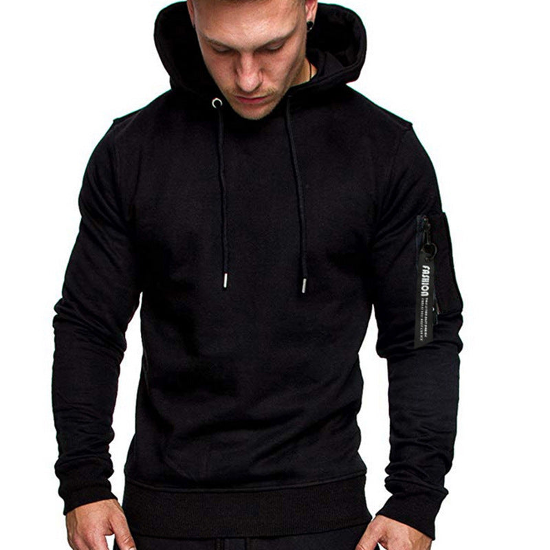 Herren sportlicher Hoodie mit seitlichem Reißverschluss Aliams