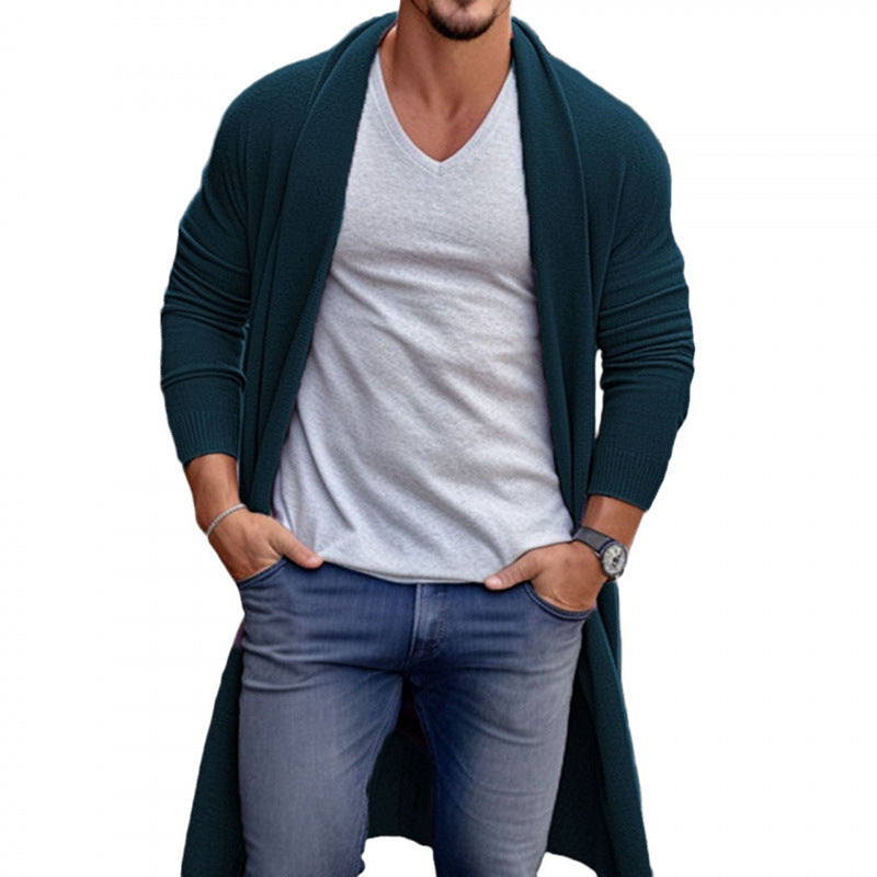 Herren lässiger Strickmode Cardigan mit offenem Schnitt Aliams