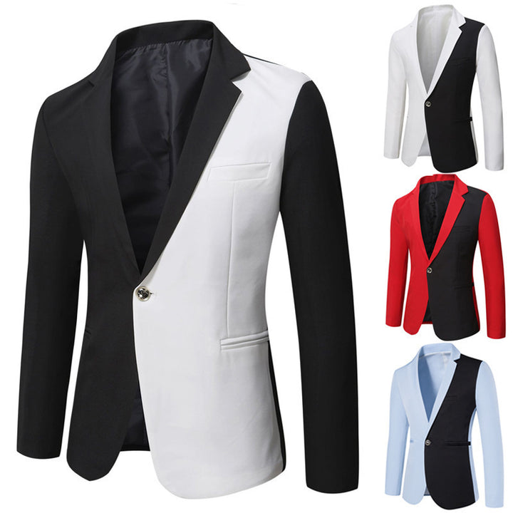 Herren Zweifarbiger Blazer mit modernem Schnitt und Taschen Aliams