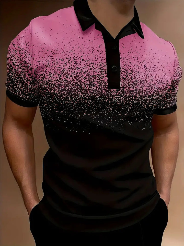 Herren-Gradient-Druck-Performance-Polohemd Aliams