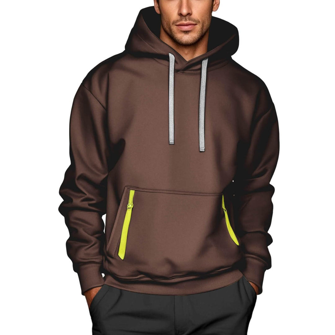 Herren sportlicher Kapuzenpullover mit stylischen Reißverschlusstaschen Aliams