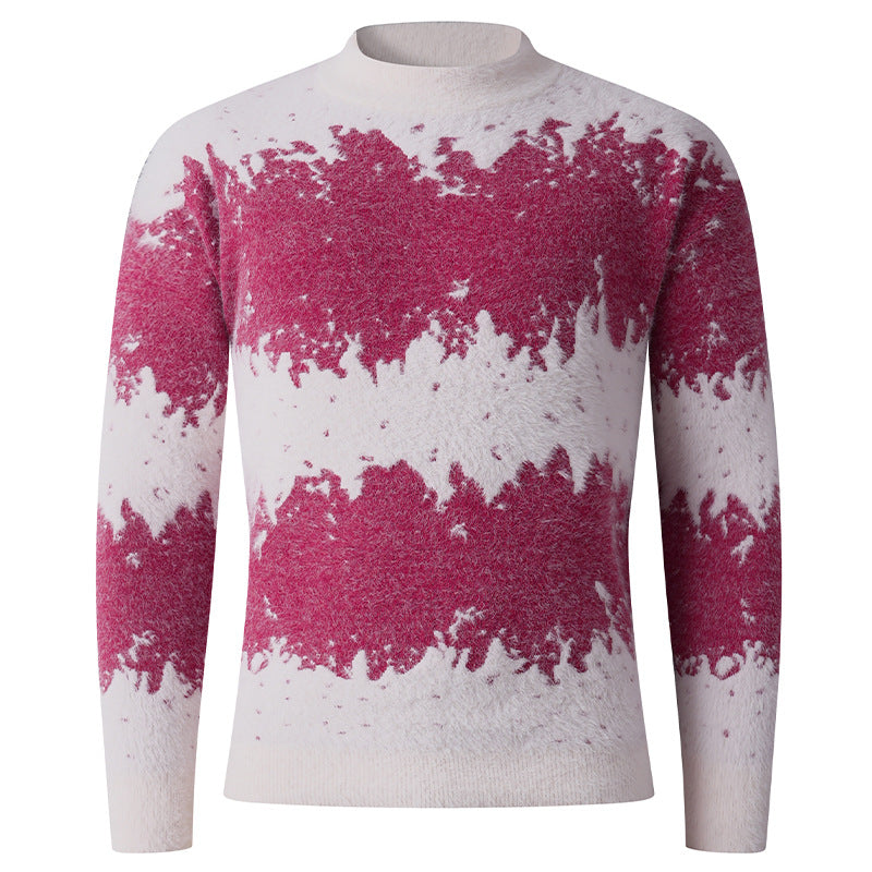 Herren trendiger Pullover mit strukturiertem Farbverlauf Aliams