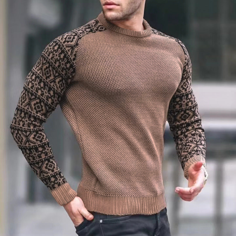 Herren Strickpullover mit grafischem Muster und strukturiertem Design Aliams