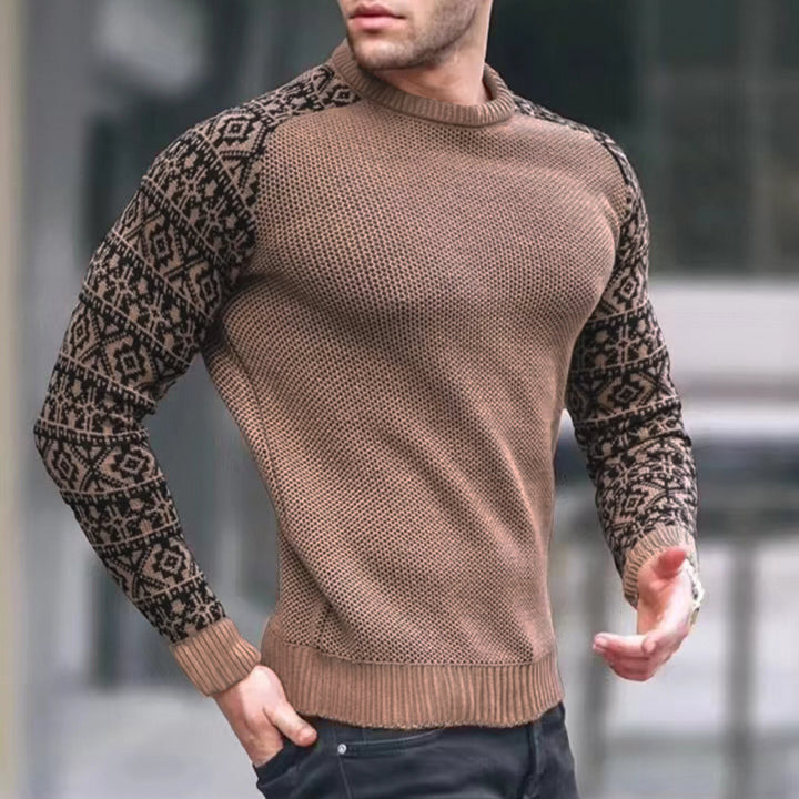 Herren Strickpullover mit grafischem Muster und strukturiertem Design Aliams