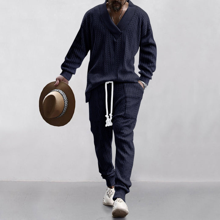 Herren Strickjacke und Hose Set Aliams