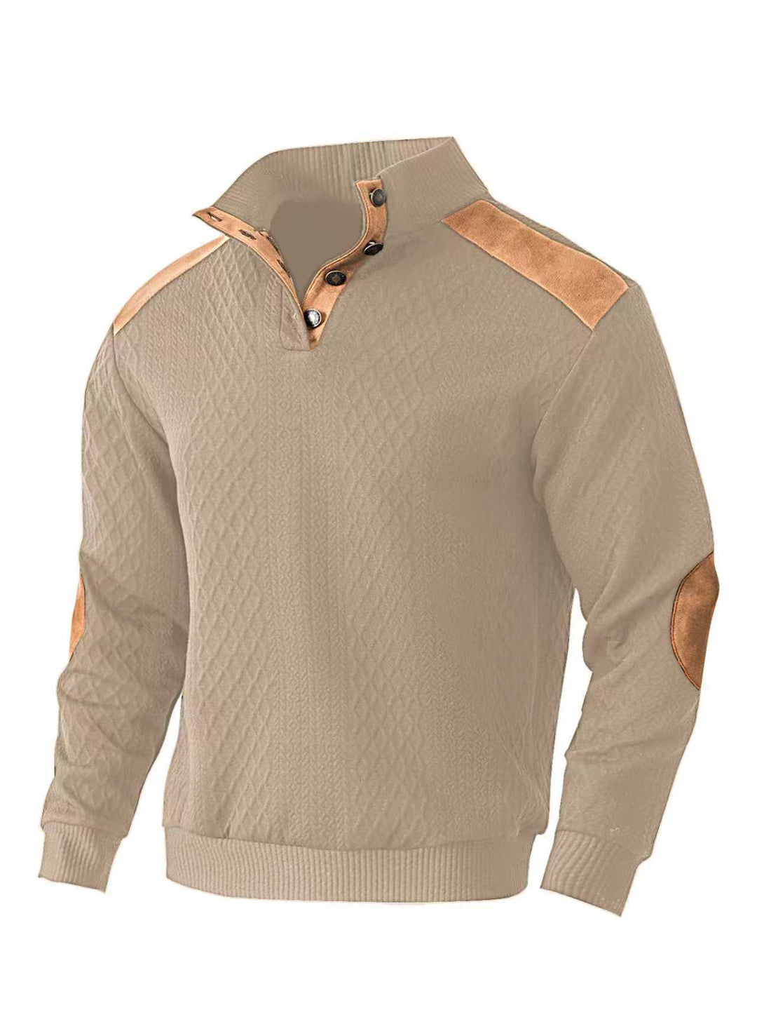 Herren Strickpullover mit einzigartigem Stehkragen und modischen Details Aliams