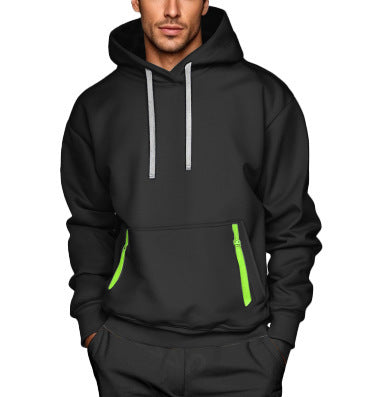 Herren sportlicher Kapuzenpullover mit stylischen Reißverschlusstaschen Aliams