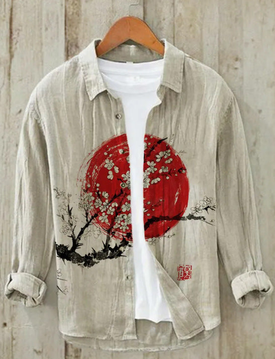 Aliams | Japanisches Hemd Aus Leinenmix