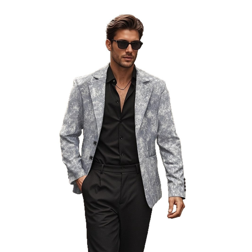 Herren strukturierter Casual-Blazer mit modernem Design und zwei Taschen Aliams