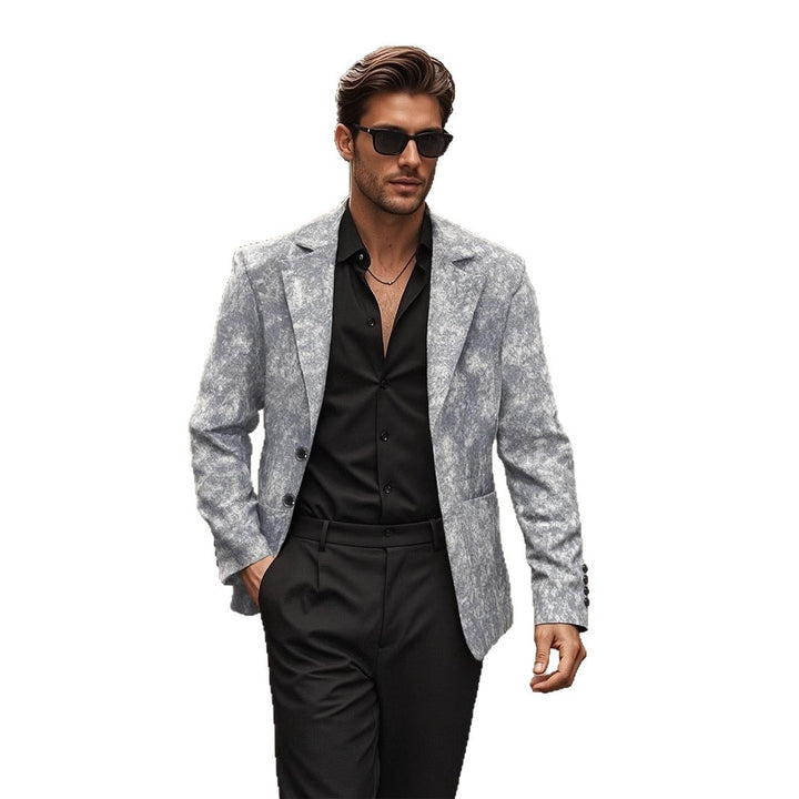 Herren strukturierter Casual-Blazer mit modernem Design und zwei Taschen Aliams