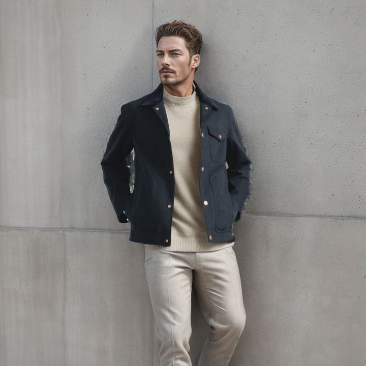 Herren trendige Jeansjacke Aliams