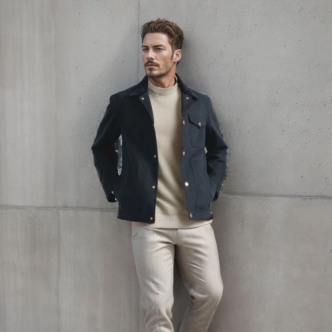 Herren trendige Jeansjacke Aliams