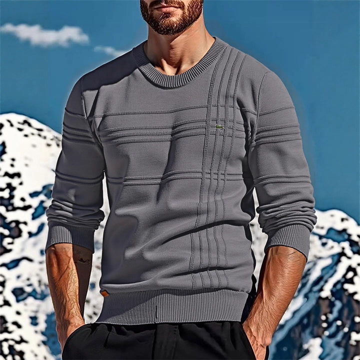 Herren stylischer Strickpullover mit einzigartigen Texturdetails Aliams