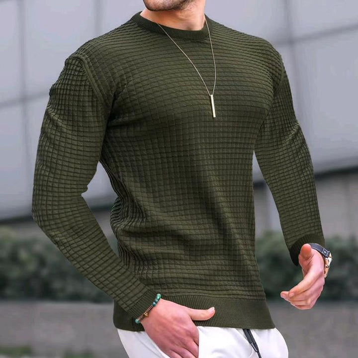Herren strukturierter Langarmpullover Aliams
