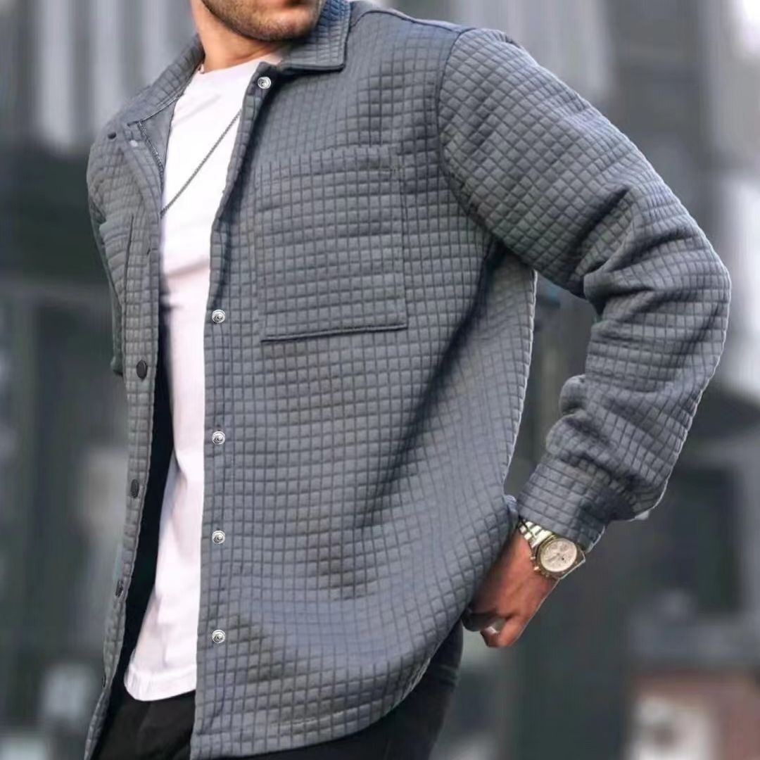 Herren strukturierte Overshirt Jacke Aliams