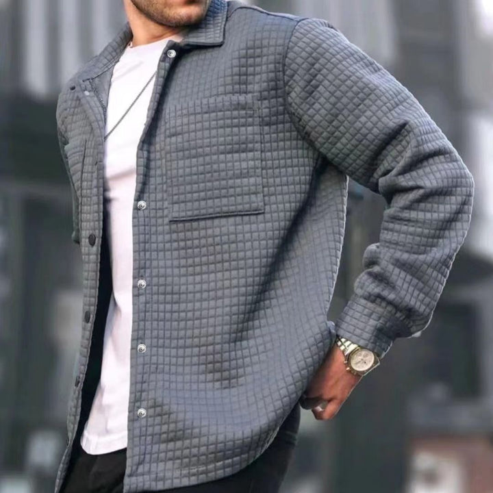 Herren strukturierte Overshirt Jacke Aliams