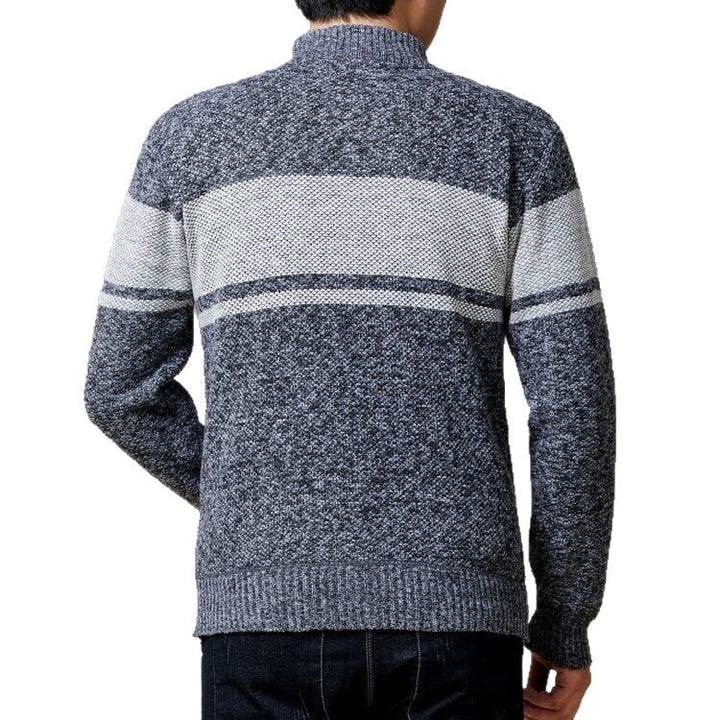 Herren Strickjacke mit modernem Zipper und strukturiertem Design Aliams