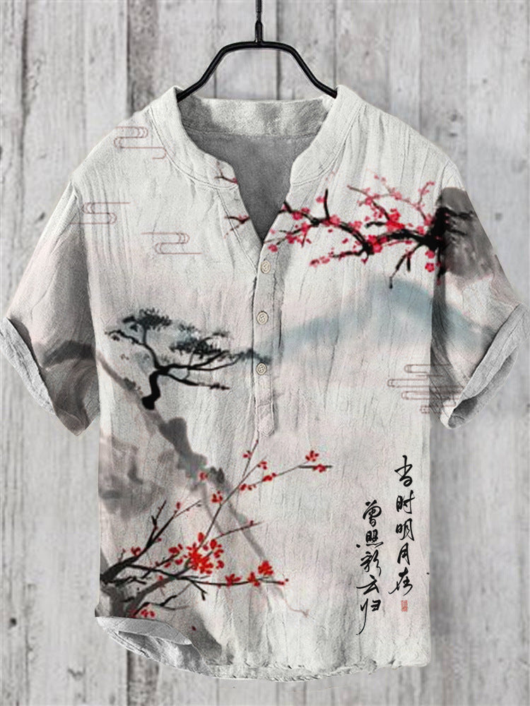 Aliams | Japanisches Hemd Aus Leinenmix