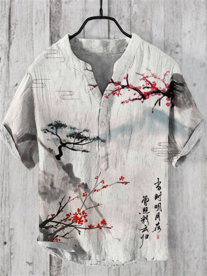 Aliams | Japanisches Hemd Aus Leinenmix