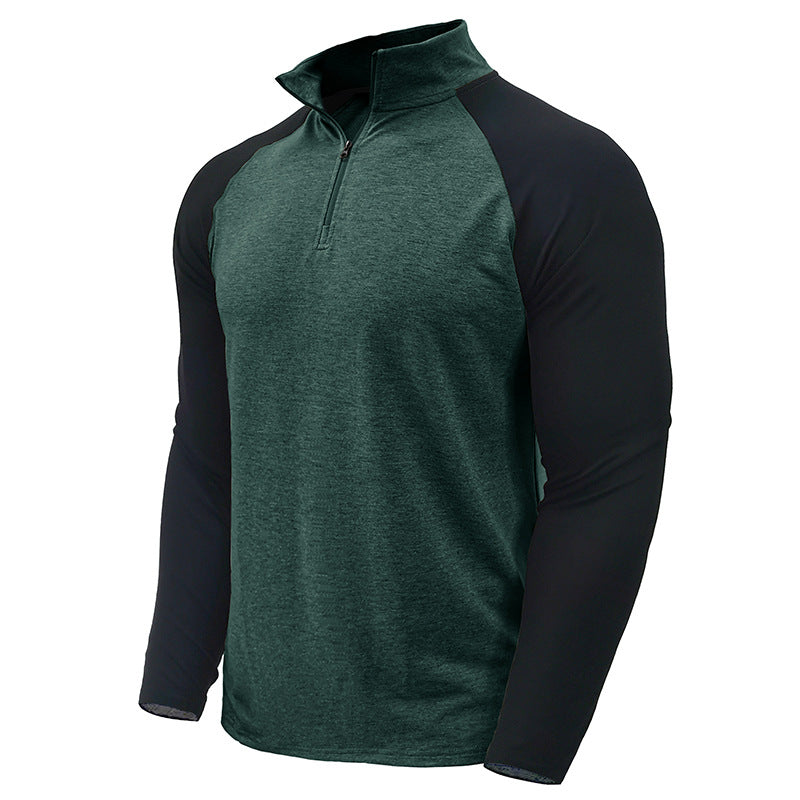 Herren Sportlicher Stehkragenpullover Aliams