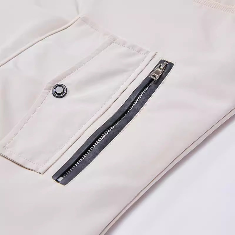 Herren Winterjacke mit abnehmbarem Kunstfellkragen und vielseitigen Taschen Aliams