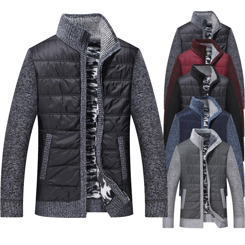 Herren Steppjacke mit hohem Kragen und gefütterten Ärmeln Aliams