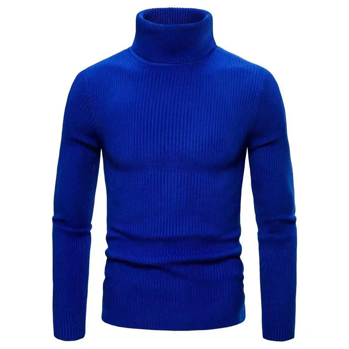 Herren Stehkragen Pullover aus ribbeltem Strick Aliams