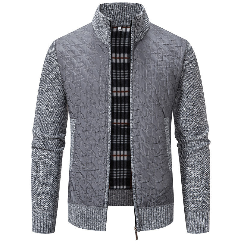 Herren Übergangsjacke mit hohen Kragen und gesteppter Innenseite Aliams