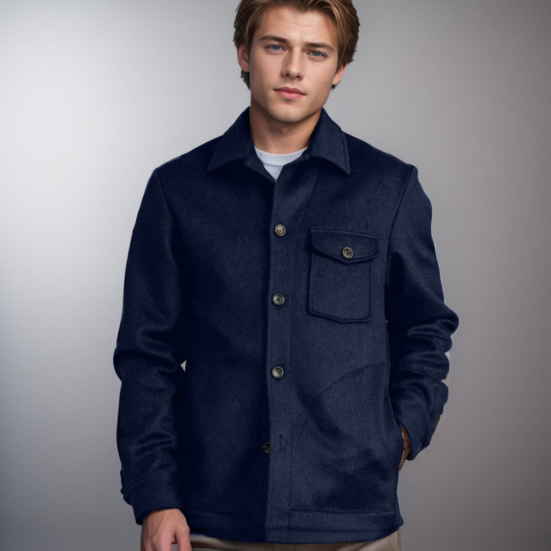 Herren Wolljacke mit praktischem Brusttaschen Aliams