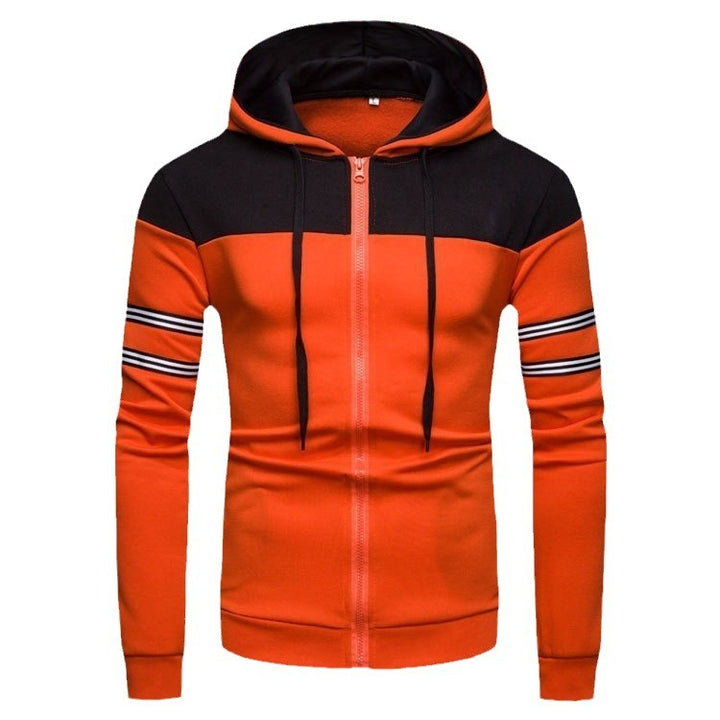 Herren sportlicher Kapuzenpullover mit kontrastierenden Einsätzen Aliams