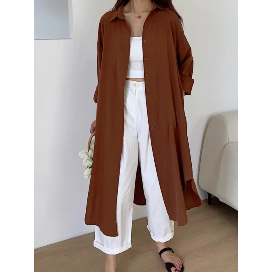Aliams | Langärmliges Leinenkleid Damenbekleidung