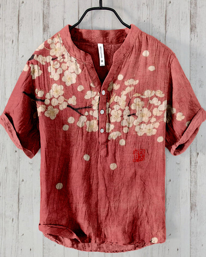 Aliams | Japanisches Hemd Aus Leinenmix