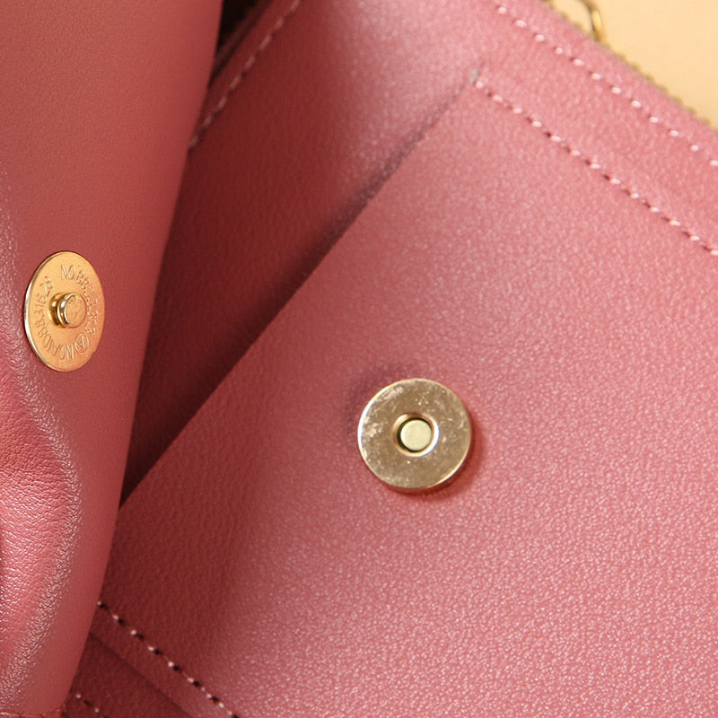 Aliams | Leder Smartphone Clutch Damen Handtasche mit Touchscreen-Fenster