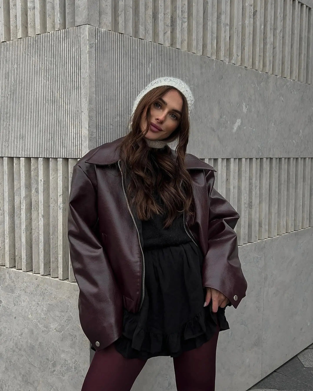 Aliams | Kurze Lederjacke Damen