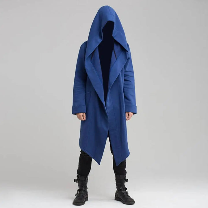 Aliams | Lange Strickjacke Im Gothic Stil mit Kapuze für Herren