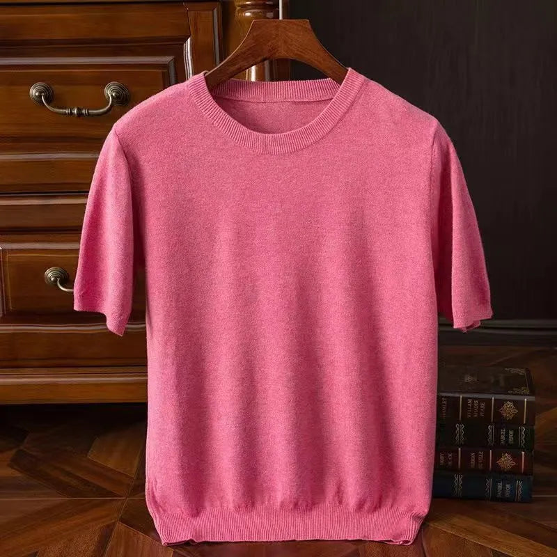 Aliams | Kaschmir Kurzarm T-Shirt